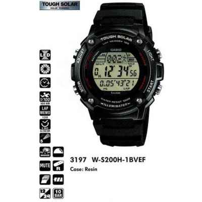Часы CASIO W-S200H-1BVEF