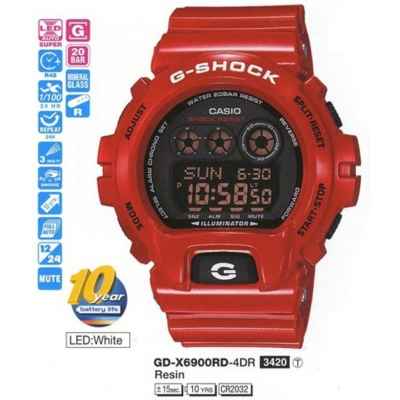 Часы CASIO GD-X6900RD-4ER