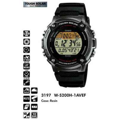 Часы CASIO W-S200H-1AVEF