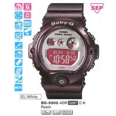 Часы CASIO BG-6900-4ER